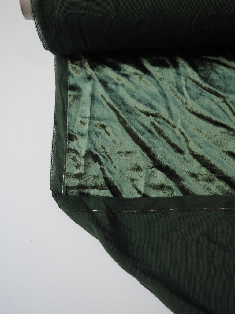 Green Silk/Viscose Velvet
