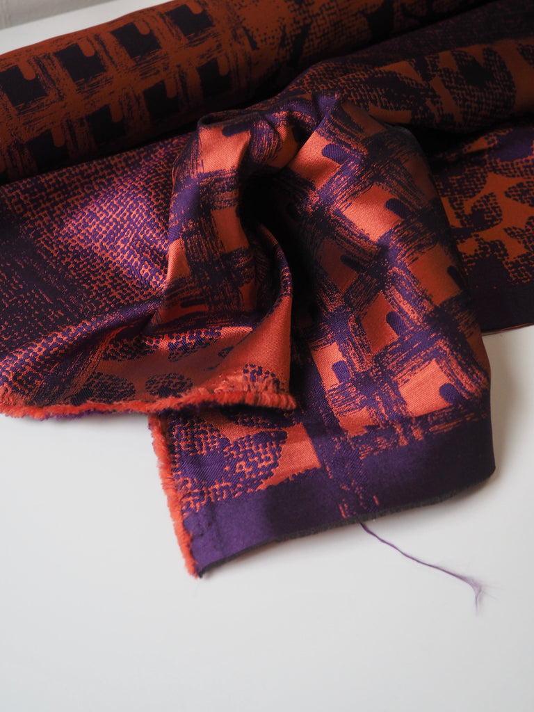 Purple + Persimmon Jacquard