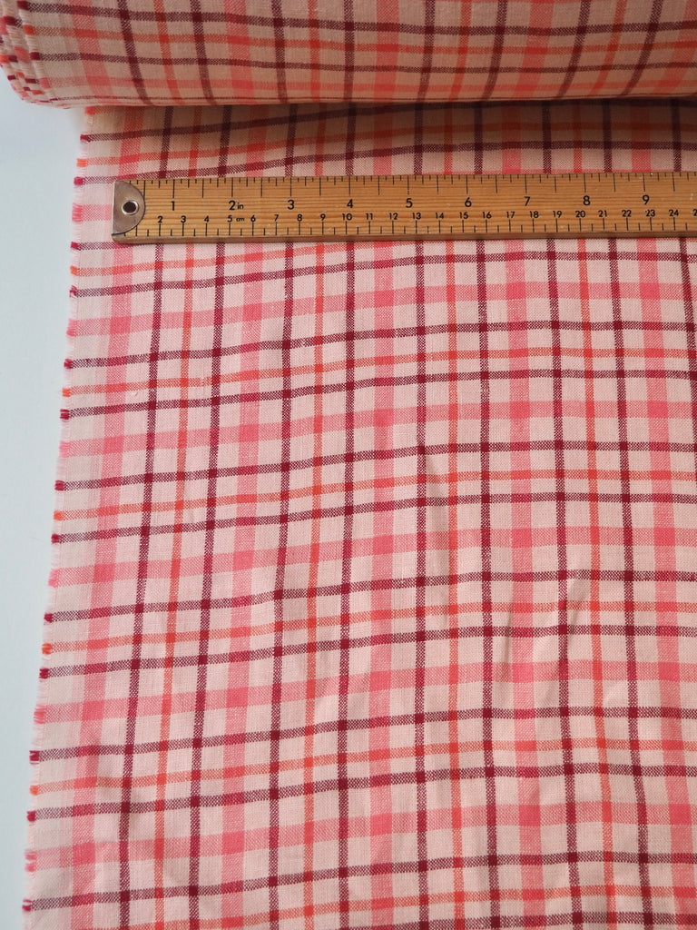Pink Plaid Linen