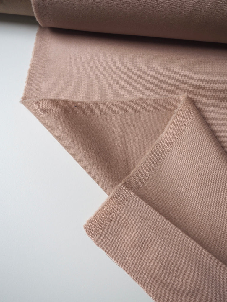 Light Salmon Stretch Wool + Tencel Twill