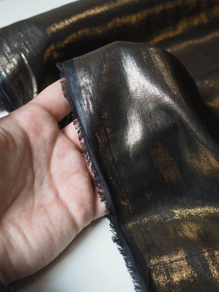 Bronze Foiled Chiffon