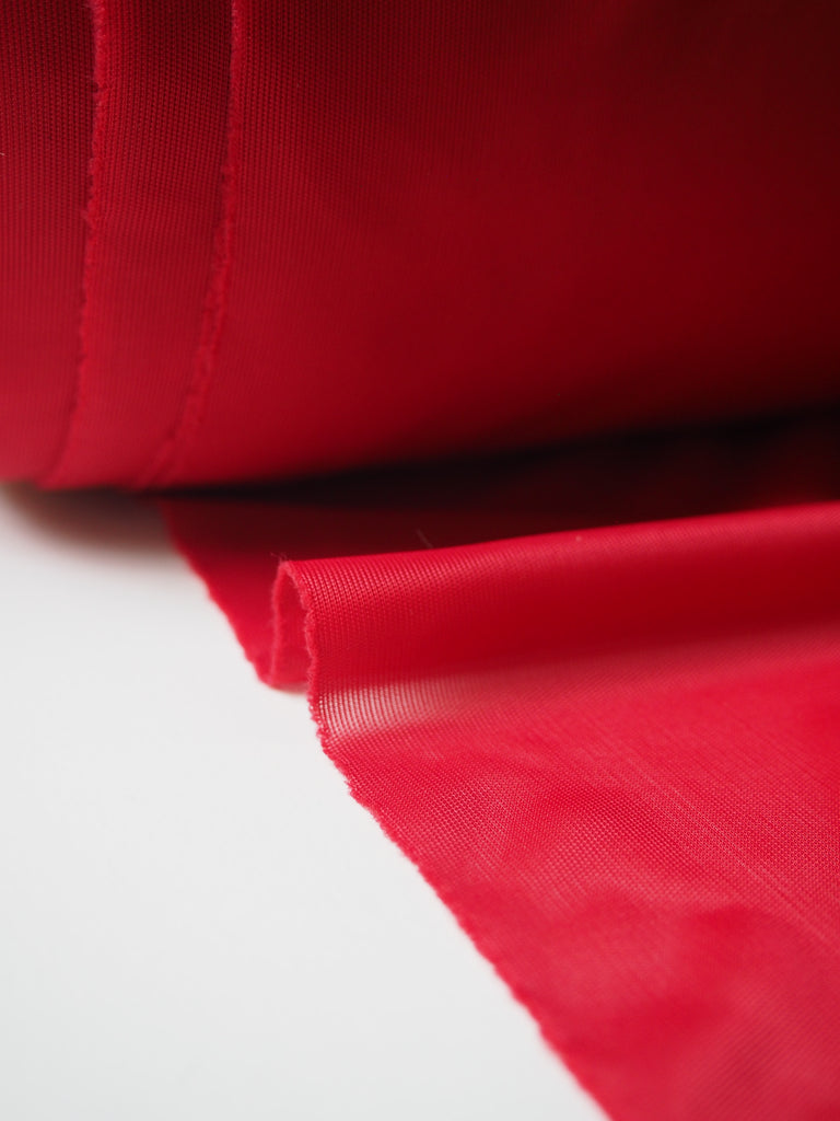 Red Satin Light Interlock Jersey