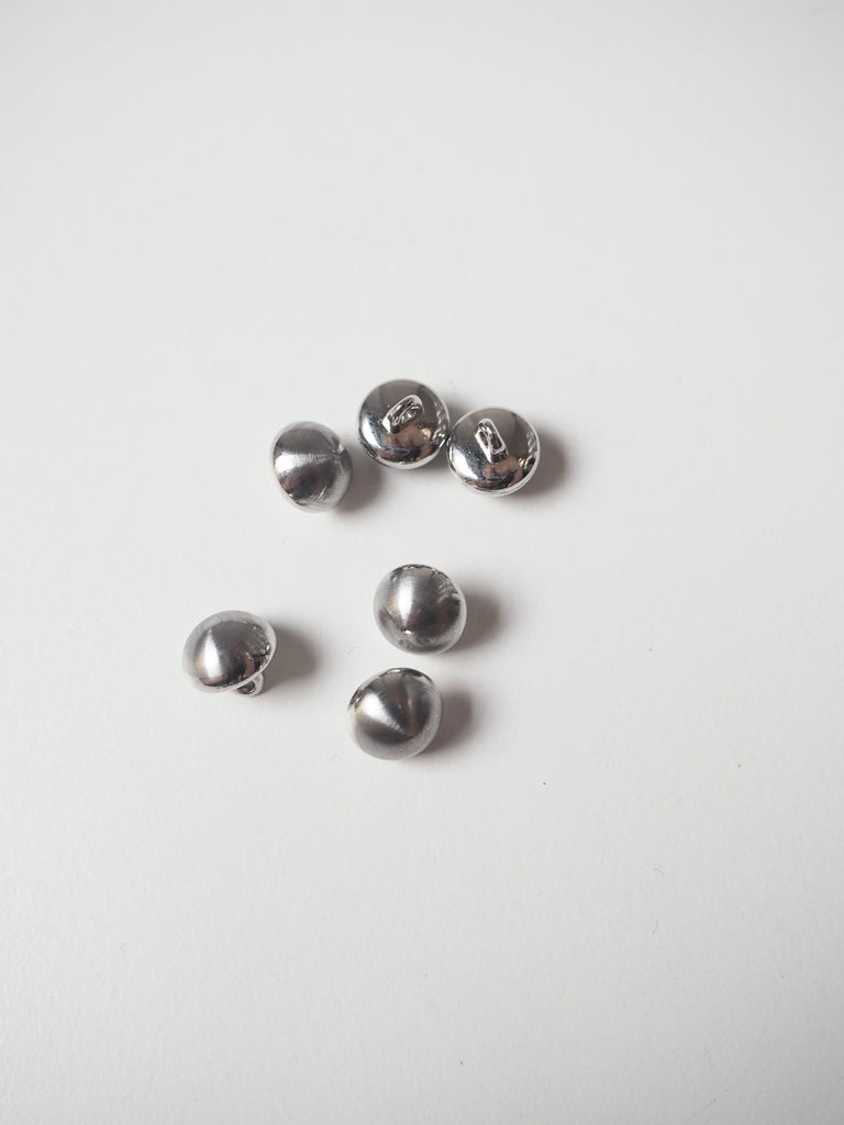 10mm Silver Metal Dome Shank Buttons