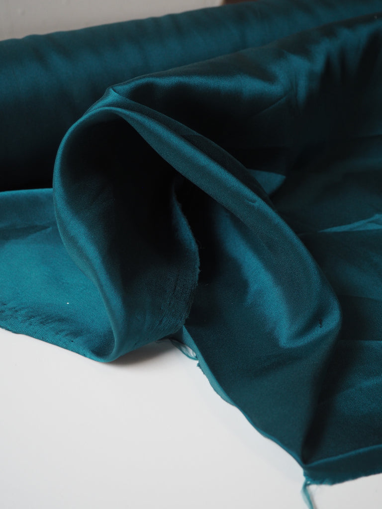 Teal Stretch Acetate Satin Twill Lining