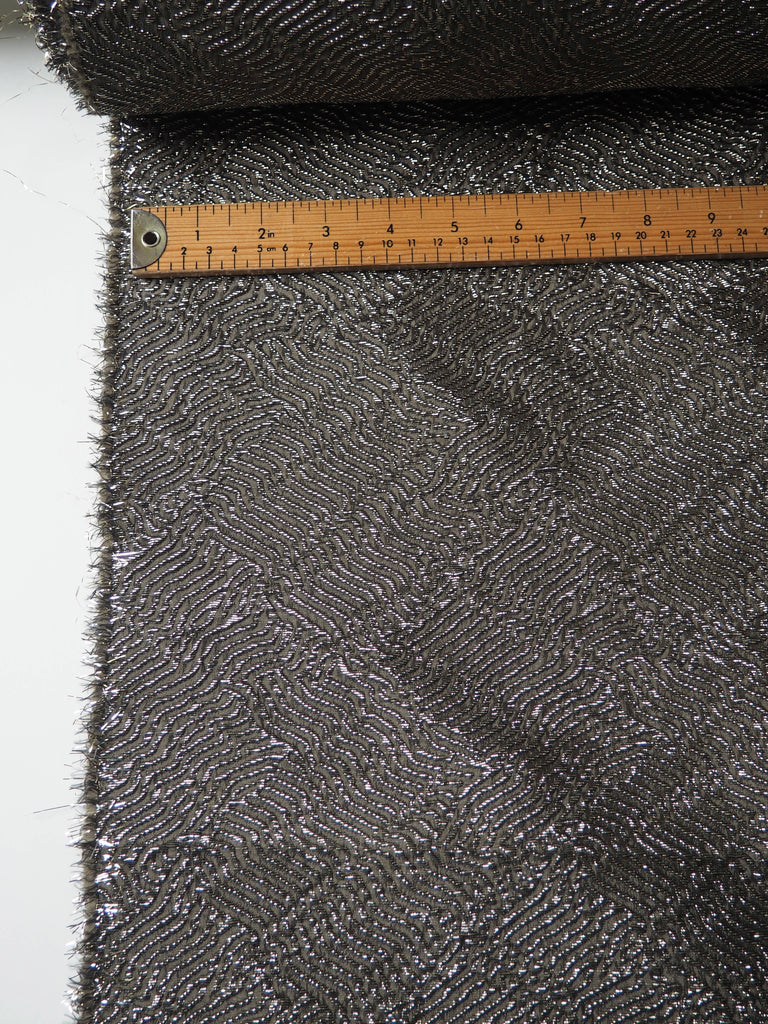 Pewter Wave Metallic Jacquard