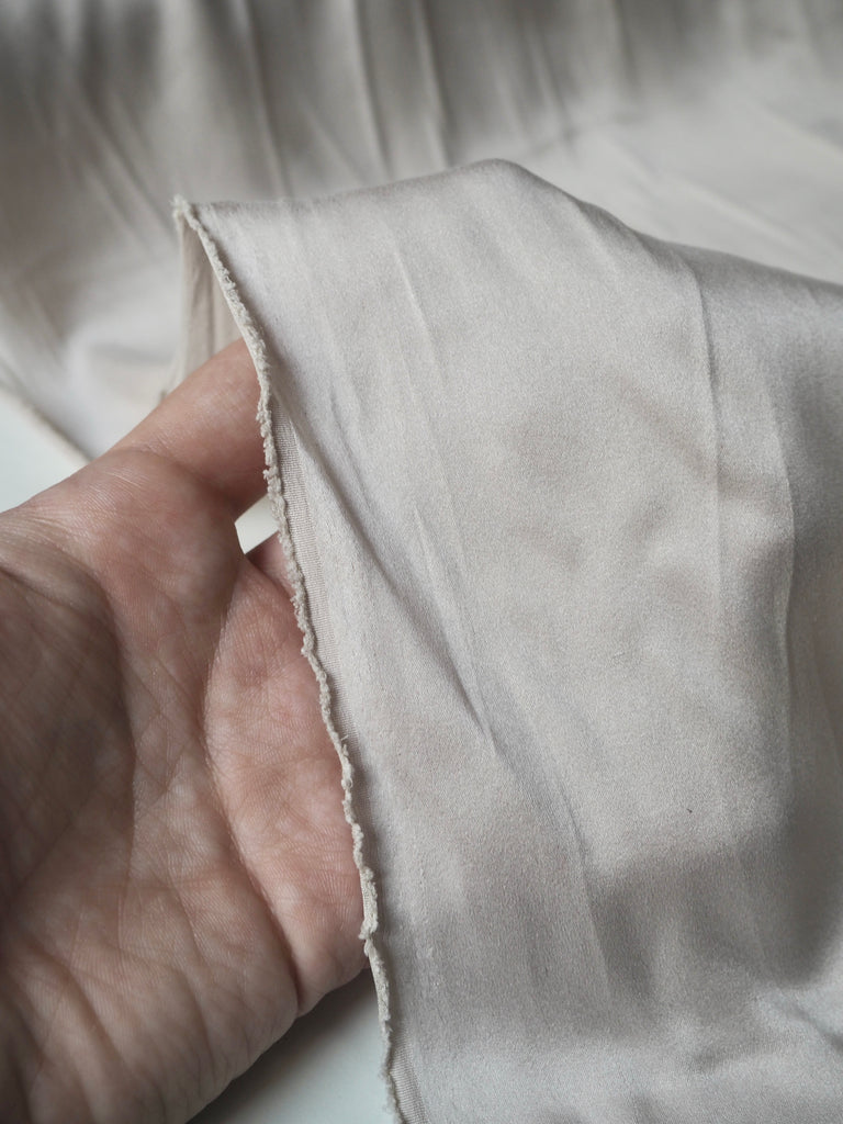 Oyster Stretch Washed Silk Satin