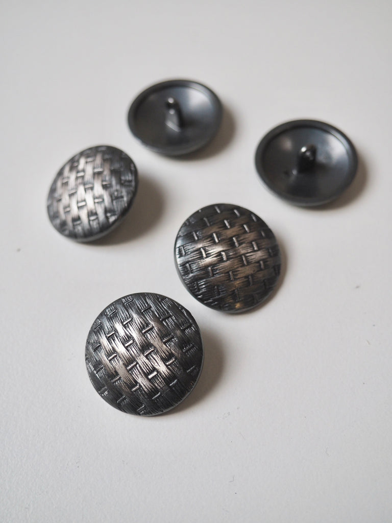 Woven Metal Domed Shank Buttons 25mm/40L