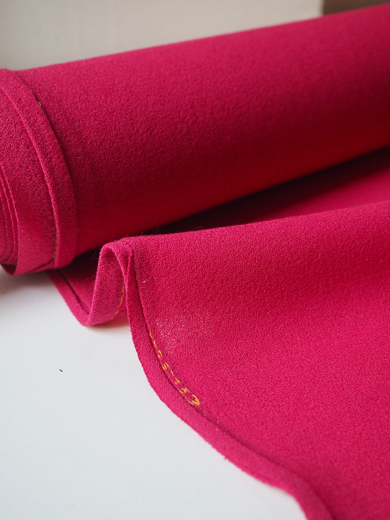 Raspberry Wool Crepe