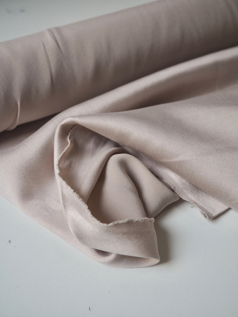 Pink Sand Stretch Washed Silk Satin