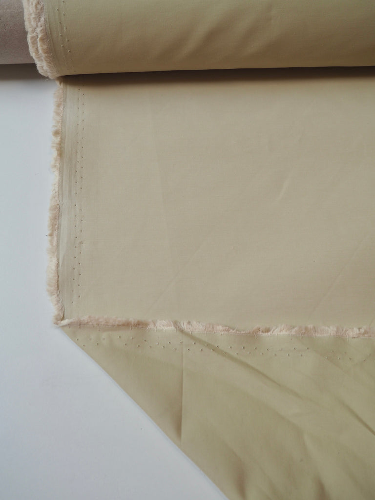 Beige Cotton/Nylon Taffeta
