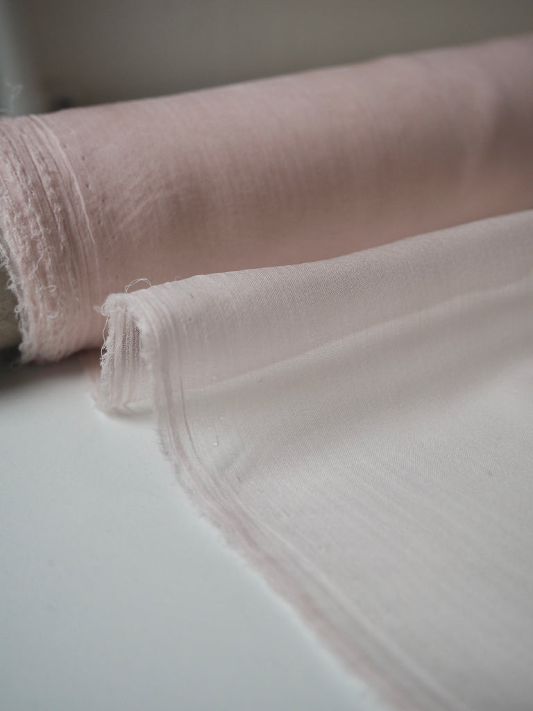 Pale Pink Silk Chiffon