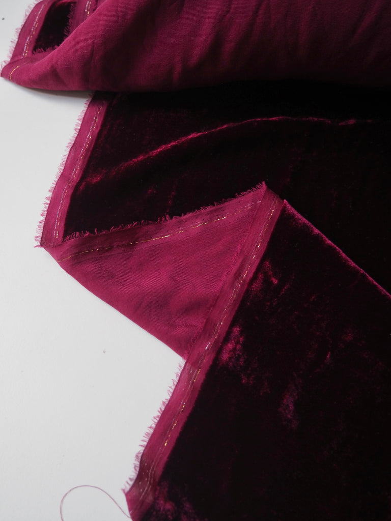 Berry Silk/Viscose Velvet