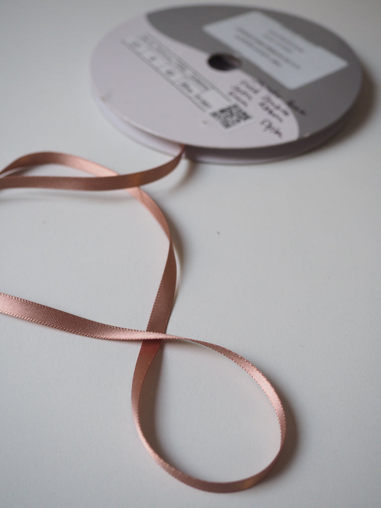 Shindo Rose Gold Double Satin Ribbon 6mm