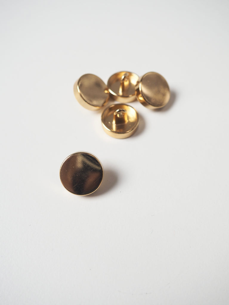 Gold Metal Shank Buttons 15mm