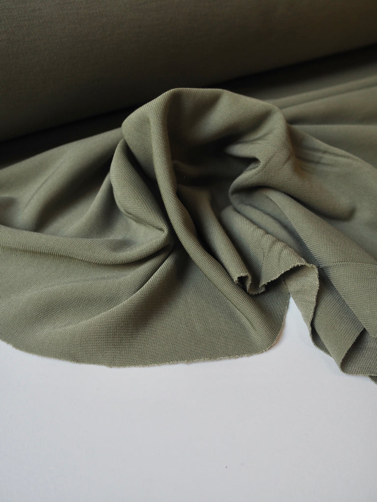 Sage Nylon/Viscose Double Jersey