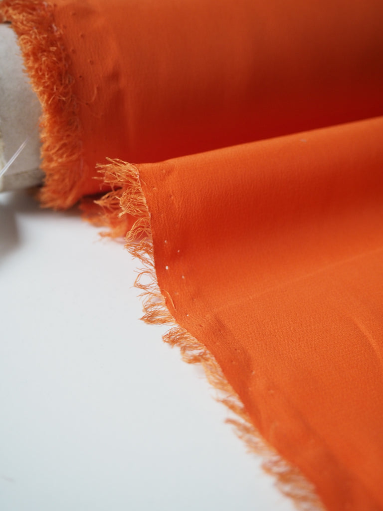 Orange Silk/Acetate Crepe de Chine