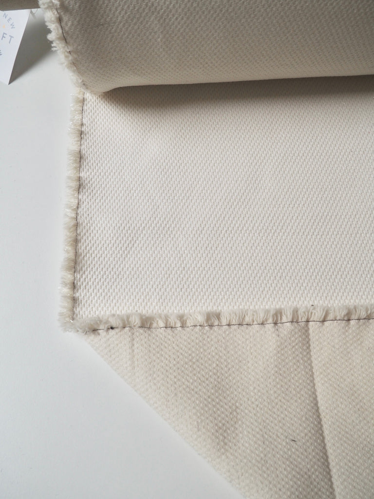 Cream Lurex + Wool Jacquard