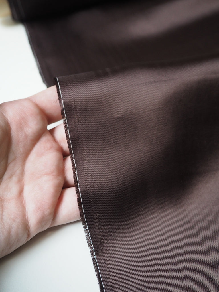 Cacao Viscose Satin Twill Lining