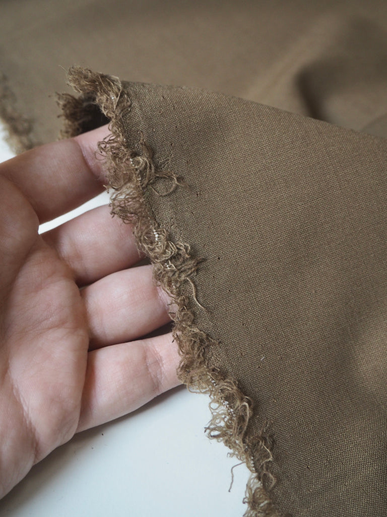 Mocha Stretch Wool Blend Suiting