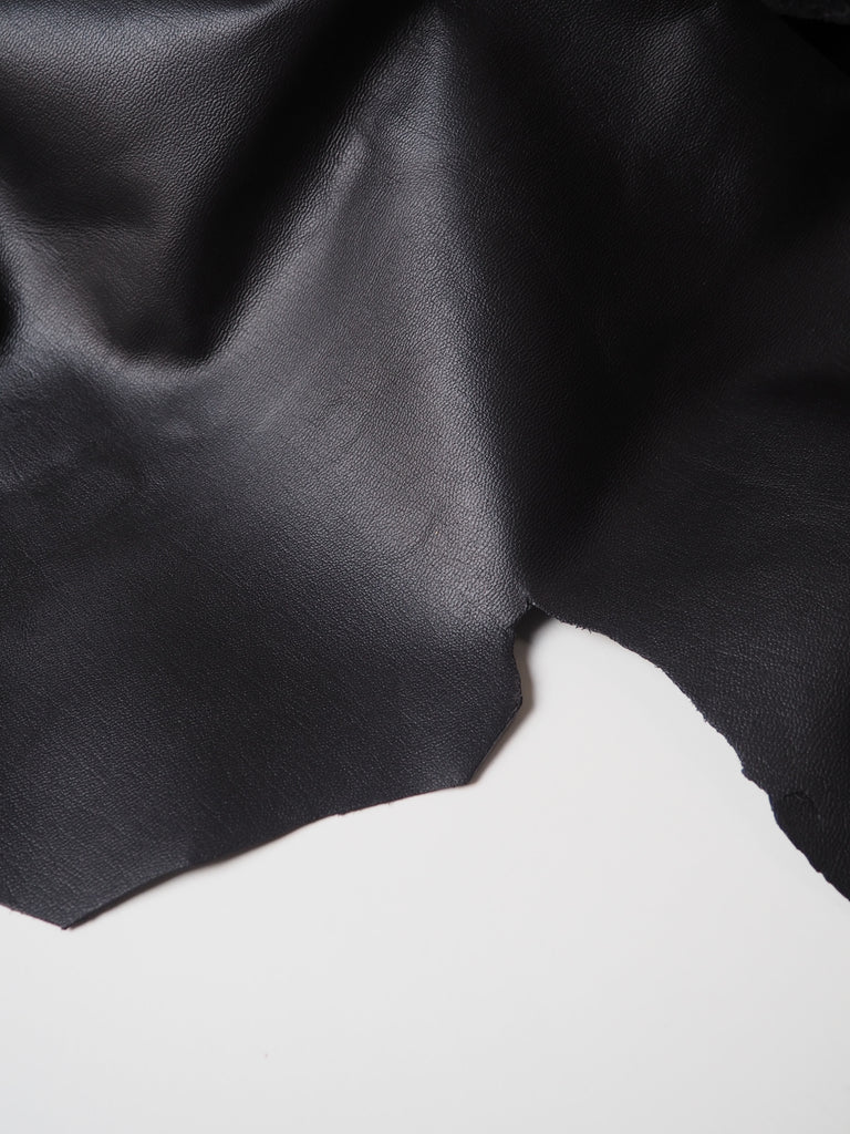 Black Smooth Structured Cowhide