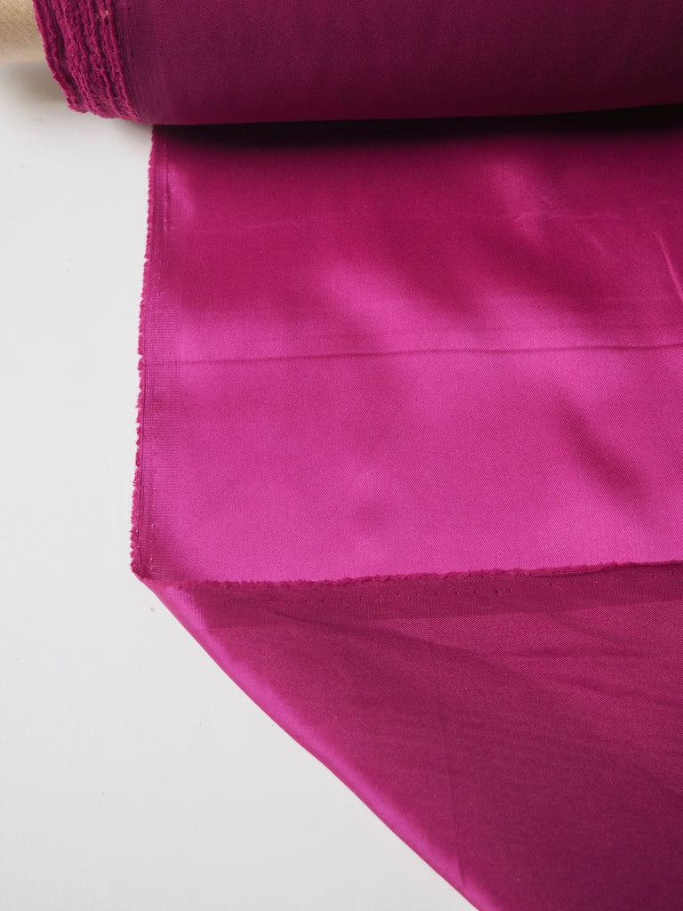 Magenta Stretch Acetate Satin Twill Lining