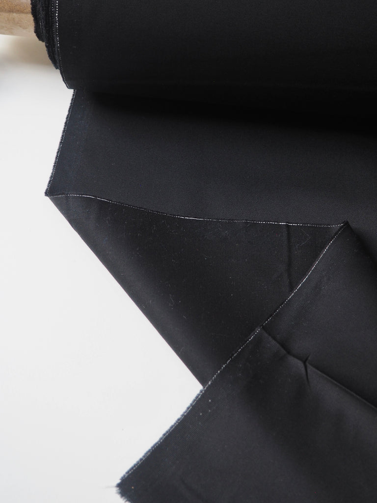 Black Stretch Cotton Twill 215gsm