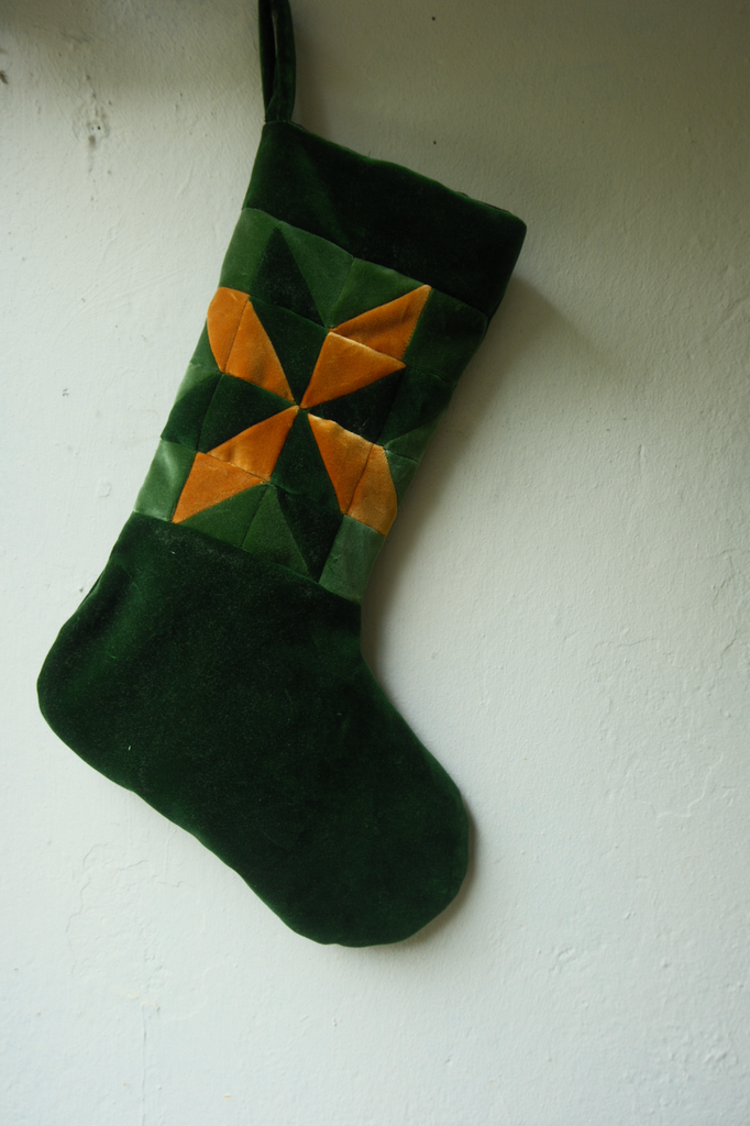 Learn to Sew a Patchwork Velvet Christmas Stocking