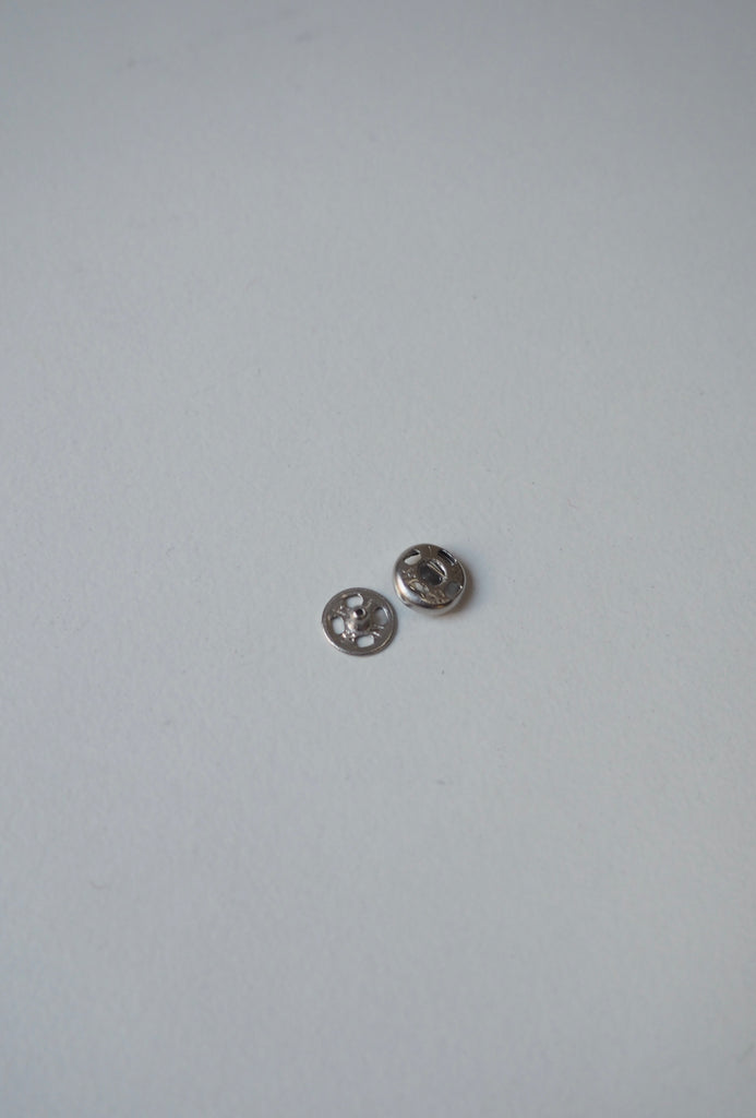 Silver Sew-on Press Stud 6mm - 5 Pieces
