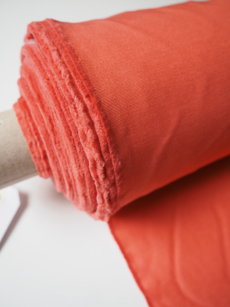 Coral Silk/Cotton Faille