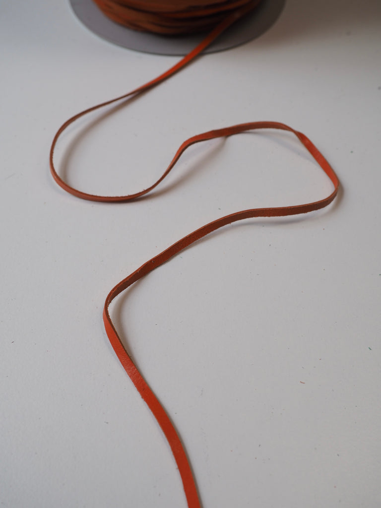 Orange Leather Cord 3mm