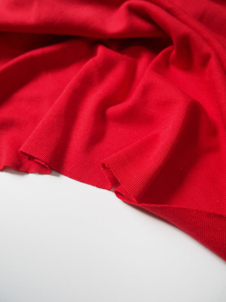 Apple Red Cotton 1x1 Jersey
