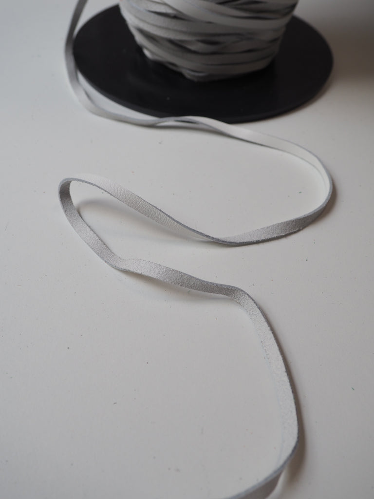 White Leather Cord 5mm
