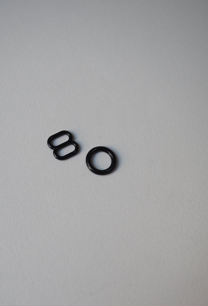 Black Ring + Slide Adjuster 8mm