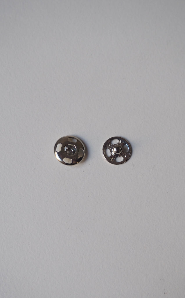 Silver Sew-on Press Stud 9mm - 5 Pieces