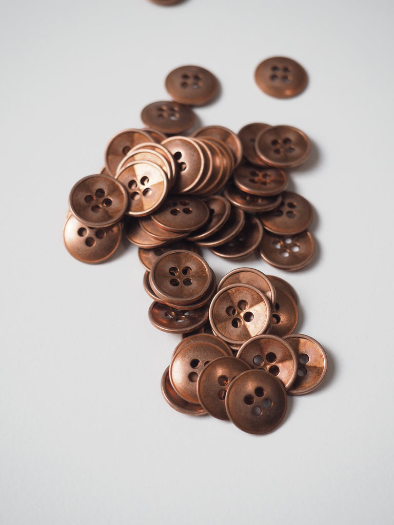 Copper Penny Metal Button 12mm