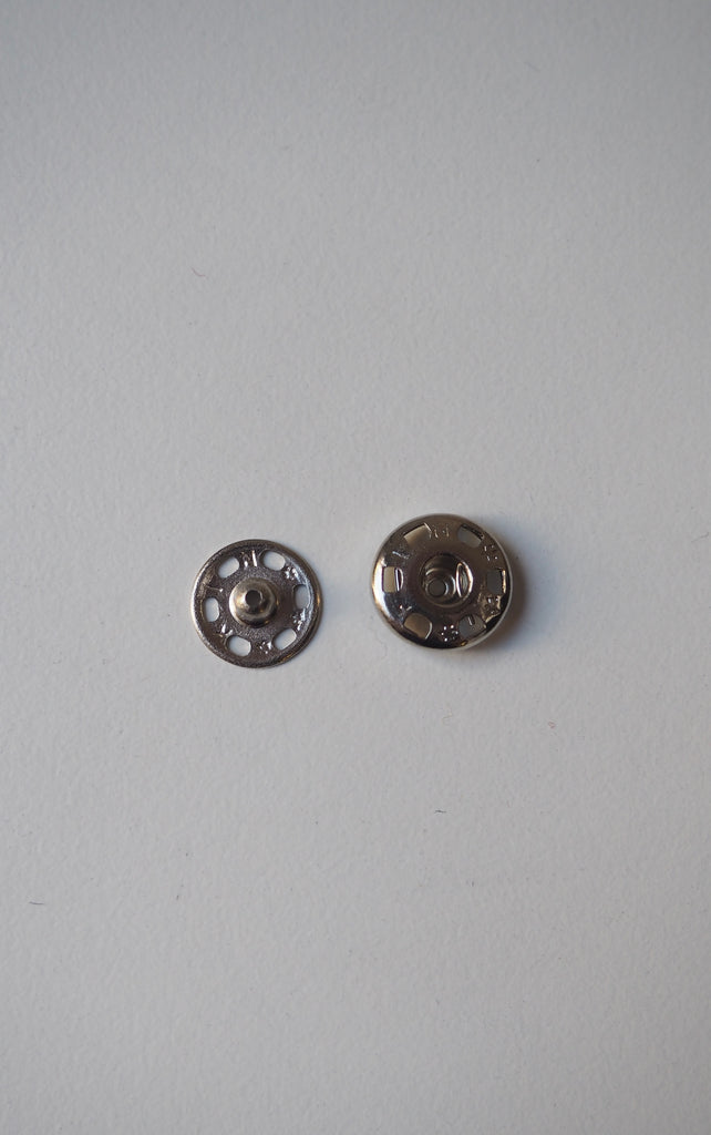 Silver Sew-on Press Stud 12mm - 5 Pieces
