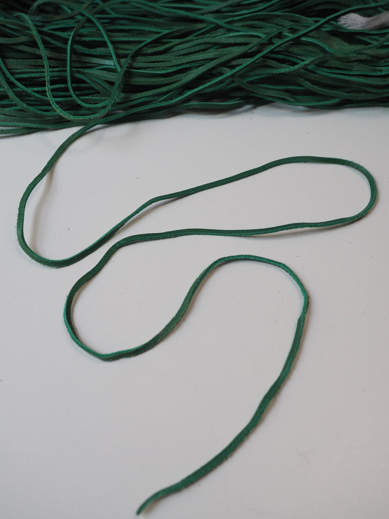 Green Leather Cord 2mm