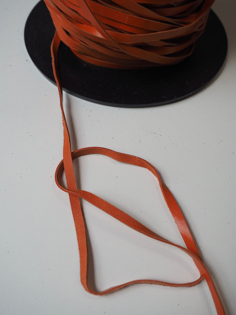 Orange Leather Cord 5mm