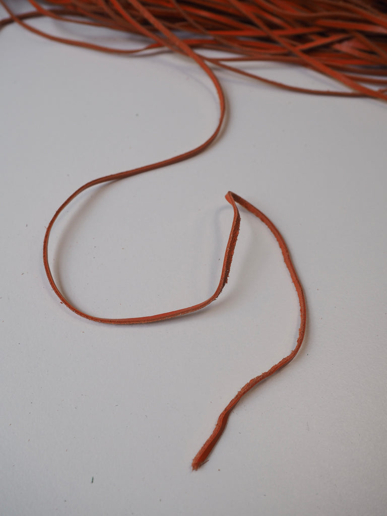 Orange Leather Cord 2mm