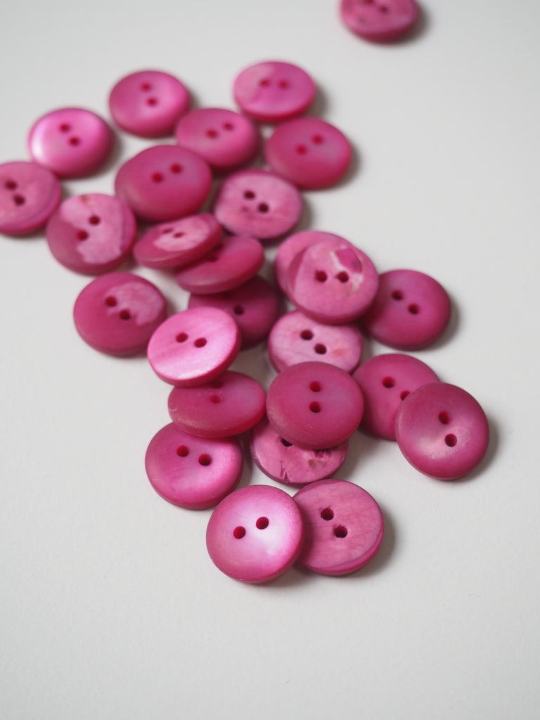 Pink Iridescent Trocas Shell Buttons 12mm