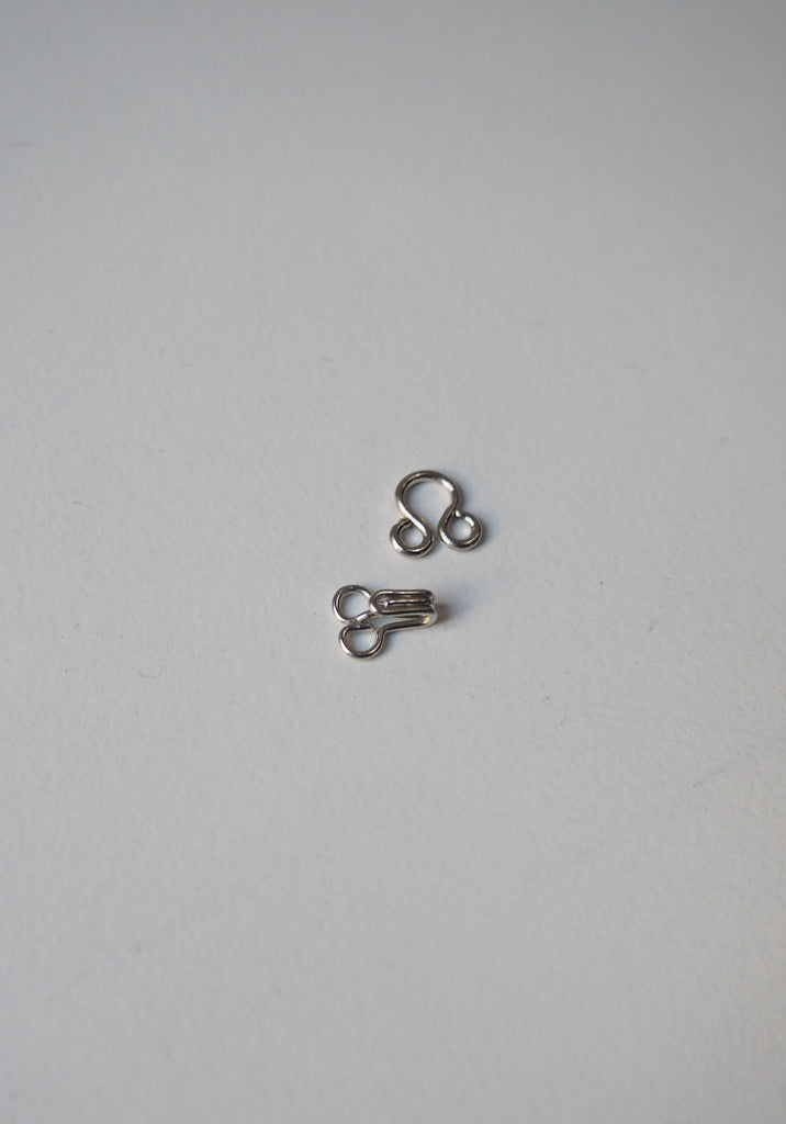 Silver Hook and Eye 7mm - 5 pieces