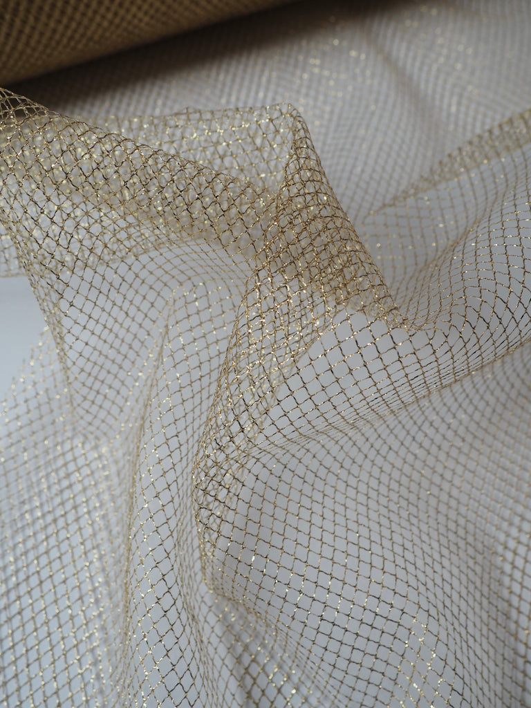 Bright Gold Lurex Large Fishnet