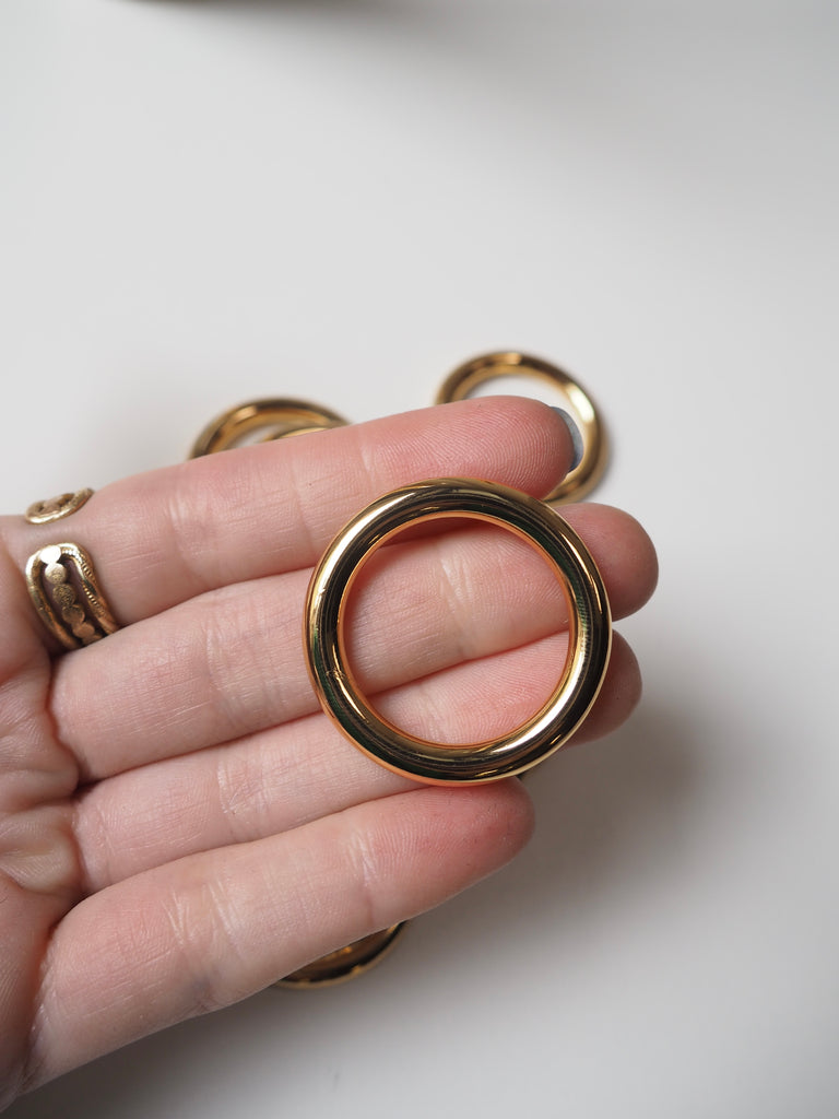 Gold Chunky Ring 34mm