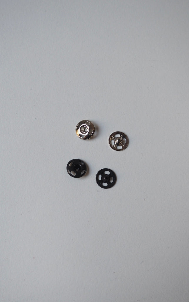 Silver Sew-on Press Stud 7mm - 5 Pieces