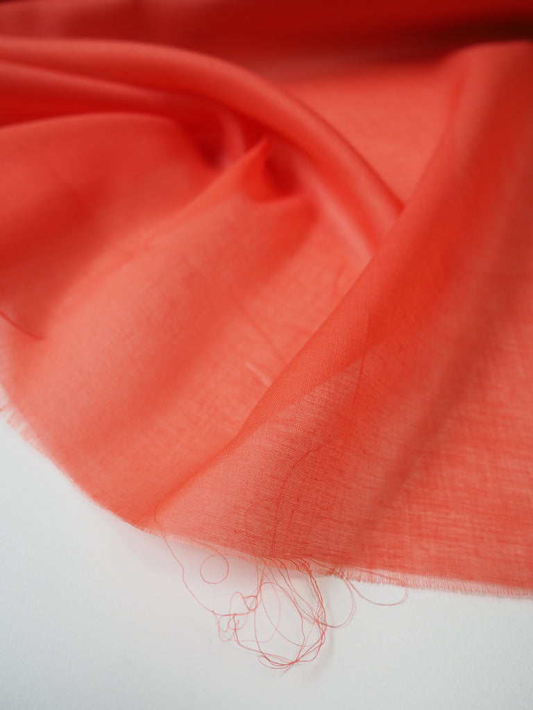 Coral Cotton Voile