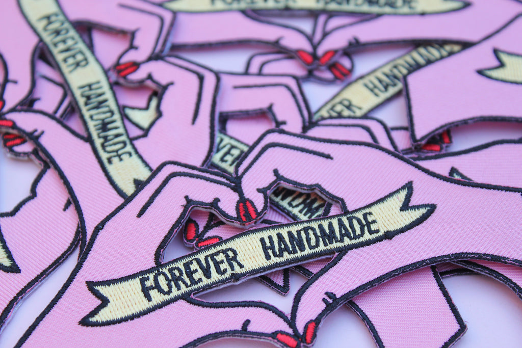 'Forever Handmade' Embroidered Patch