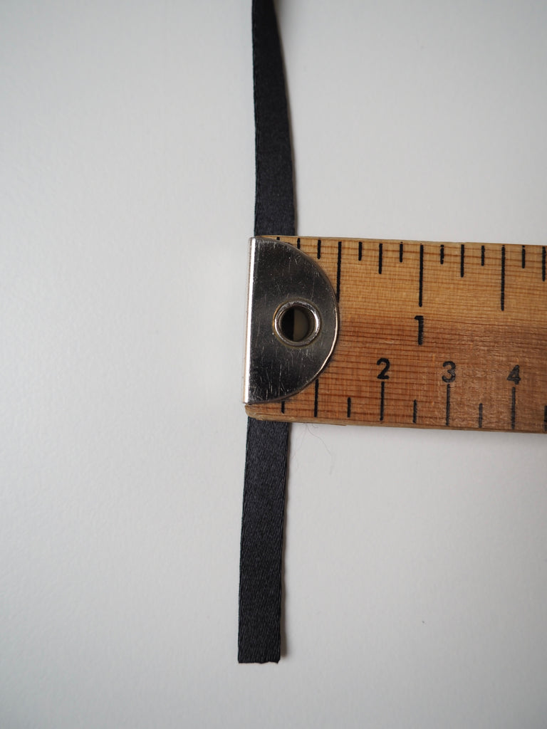 Shindo Black Thick Double Faced Satin Ribbon 6mm