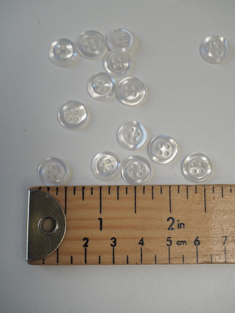 Pearl Ring Edge Plastic Shirt Button 11mm