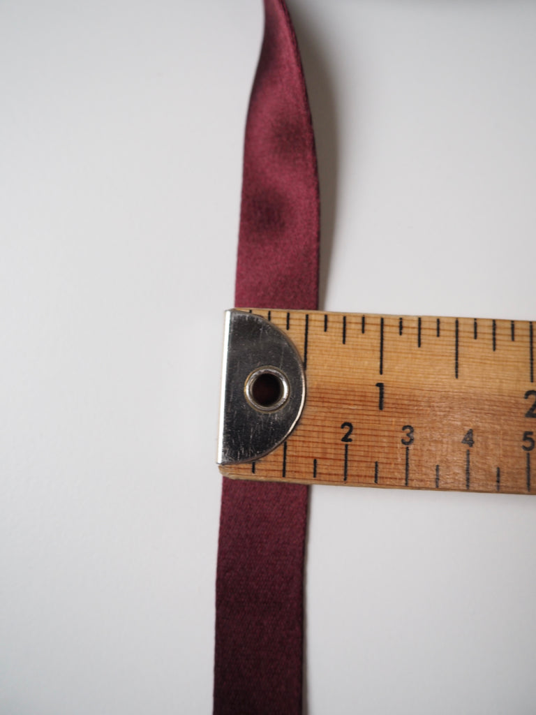Shindo Merlot Thick Satin Ribbon 15mm