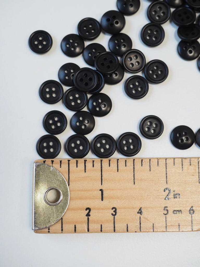 Black Corozo Button 10mm